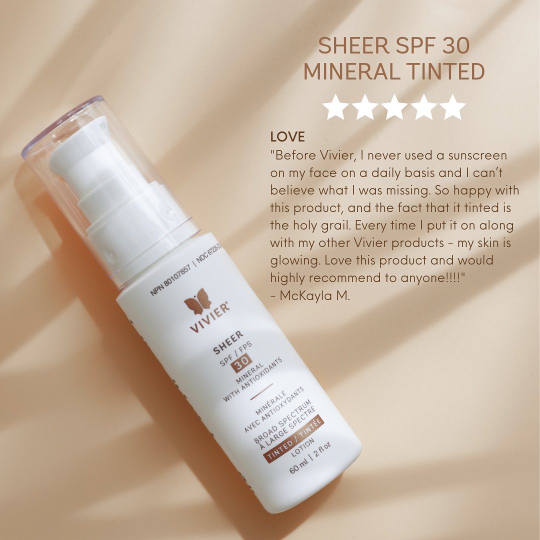 Vivier SHEER SPF 30 Mineral Tinted Sunscreen